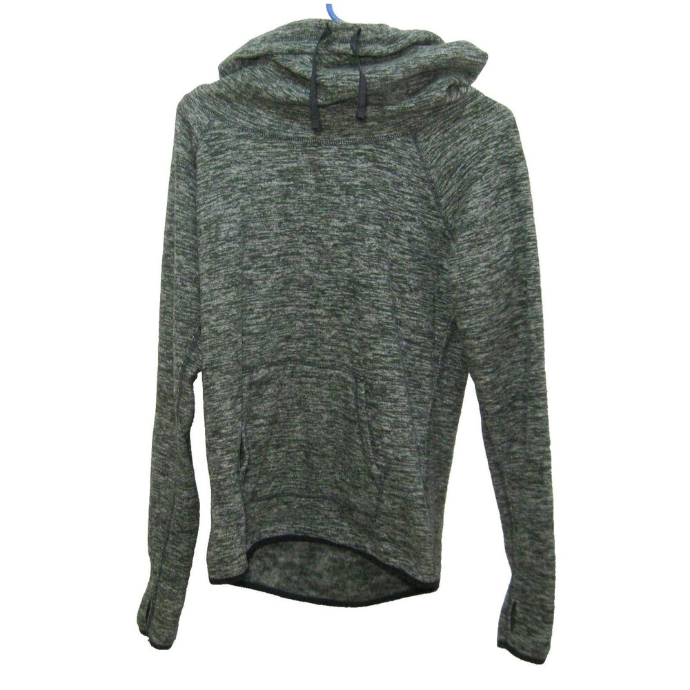 Reebok Sweatshirt Womens Medium Gray High Neck Long Sleeve Fleece Sweater Top